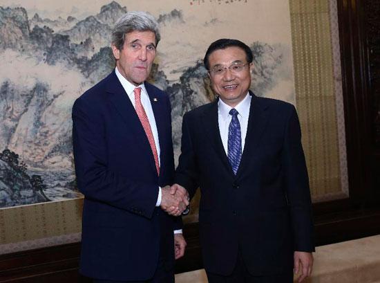 习近平李克强分别会见美国务卿克里 习近平李克强分别会见美国务卿克里