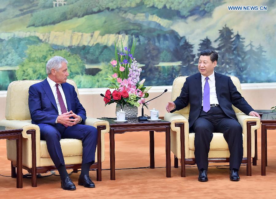 CCTV9英语新闻:习近平会见美国防部长哈格尔 CCTV9英语新闻:习近平会见美国防部长哈格尔