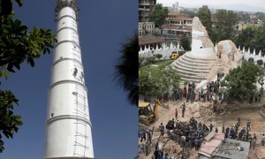 痛心！尼泊尔地震后古迹前后对比图（组图）