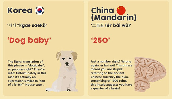 让你哭笑不得的骂人奇葩语:各国俗语骂人大法 让你哭笑不得的骂人奇葩语:各国俗语骂人大法