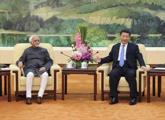 习近平会见印度副总统 习近平会见印度副总统