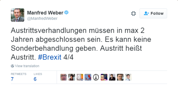 英国“脱欧” 外国政要齐发声 英国“脱欧” 外国政要齐发声
