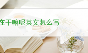 在干嘛呢英文怎么写