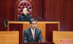 Hong Kong chief executive highlights Belt &amp; Road, innova