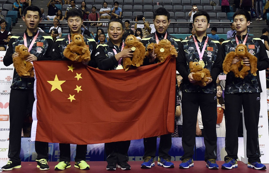 中国乒乓球队强势夺双冠 中国乒乓球队强势夺双冠