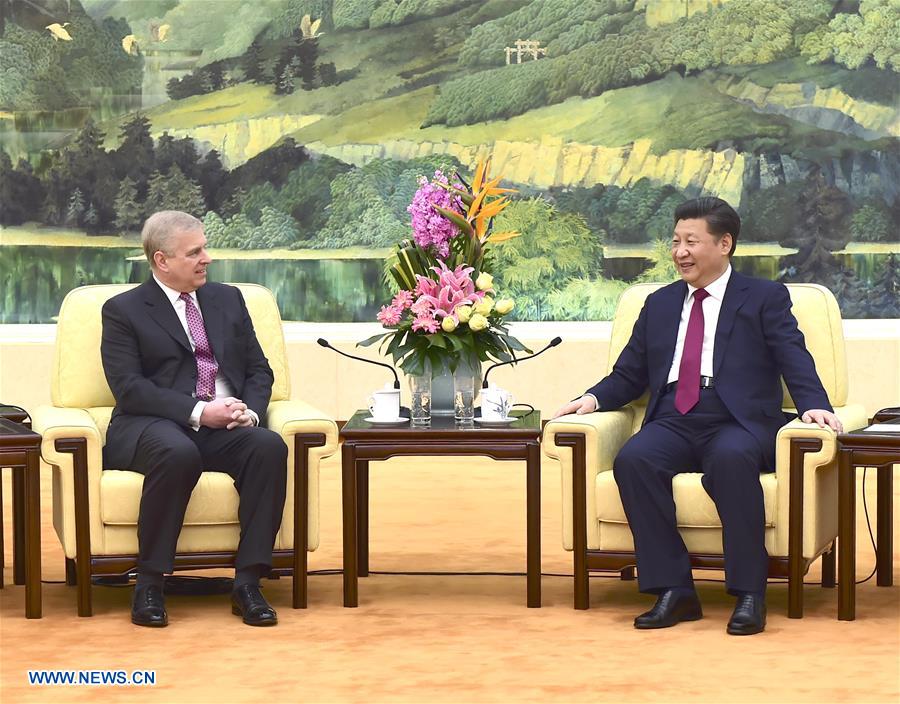习近平主席会见英国安德鲁王子 习近平主席会见英国安德鲁王子