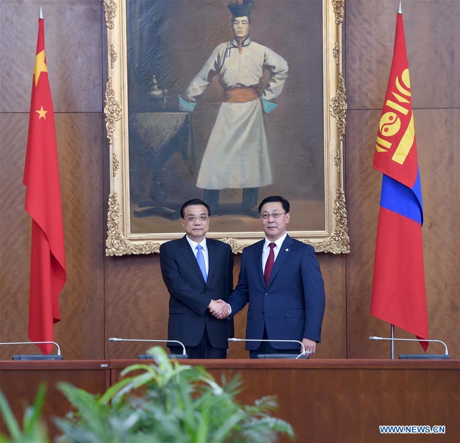 李克强:加强与蒙古国的合作建立两国间更紧密的关系 李克强:加强与蒙古国的合作建立两国间更紧密的关系
