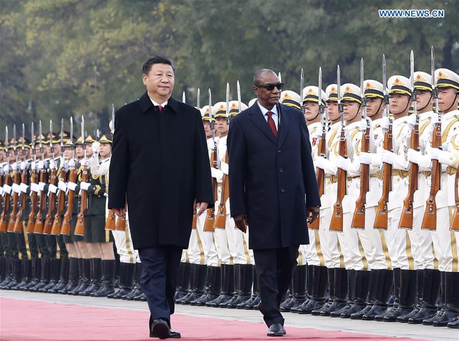 习近平主席会见几内亚共总统阿尔法·孔戴 习近平主席会见几内亚共总统阿尔法·孔戴