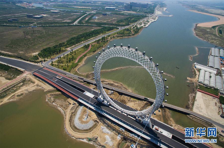 Ring-shaped bridge built in Zhengzhou, China Ring-shaped bridge built in Zhengzhou, China