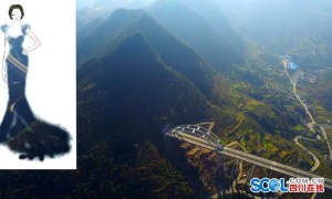 Decorating dress in the pattern of expressway