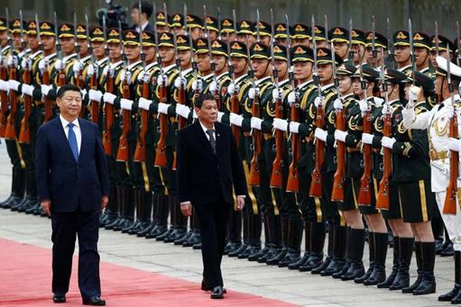 中国国家主席习近平为菲律宾到访总统杜特尔特举行欢迎仪式 中国国家主席习近平为菲律宾到访总统杜特尔特举行欢迎仪式
