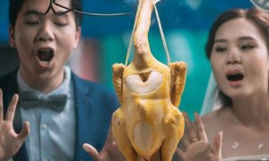 泰国吃货夫妻这样拍婚纱照，引来数万人点赞