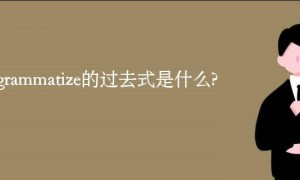anagrammatize的过去式是什么?anagrammatize的用法和例句