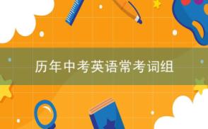 历年中考英语常考词组