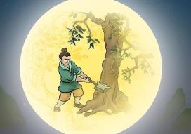 中国神话故事：吴刚伐桂（Wu Gang Chopping the Laurel Tree）